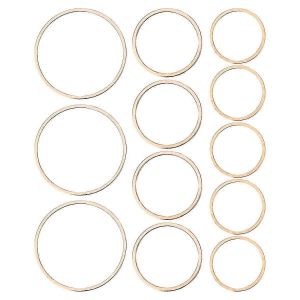 60 Pcs Kits De Bricolage Charms De Boucles D'oreilles Ronds Rond Ouvert Boucle D'oreille Cercle Lunette Cuivre Boucle D'oreille Cerceau Charm Bijoux Bague De Liaison - Neuf
