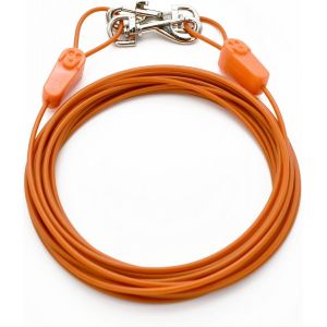 C&acirc;bles D'arrimage Pour Chiens De 6 M Attaches Solides, S&ucirc;res Et Durables Pour Petits Chiens Jusqu'&agrave; 15,9 Kg C&acirc;ble D'avion Galvanis&eacute; R&eacute;sistant Aux Intemp&eacute;ries Et &Agrave; L'usure - Neuf