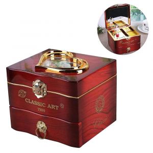 Boîte à bijoux musicaux, étui de musique vintage rotatif, cadeau  ballerine danseuse¿Brown¿ - Neuf