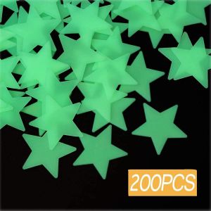 Autocollants étoiles lumineuses,200 pièces autocollants lumineux,autocollants muraux étoiles fluorescentes - Neuf