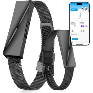Ulteronixshop-Smart Fashion Bracelet Connect&eacute; sans &Eacute;cran, Smartwatch Fitness Tracker avec Suivi 24/7 Activit&eacute;, Sommeil & Fr&eacute;quence Cardiaque, Modes Multisports, Autonomie 15 Jours IP68 (Noir) - Neuf