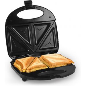 Appareil À Croque-Monsieur 750 W, 2 Tranches Avec Revêtement Antiadhésif, Cuisson Double Face À Température Constante, Sans Bpa - Neuf