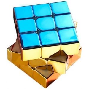 Cube de Vitesse,Cube 3X3 Rev&ecirc;tement Miroir R&eacute;fl&eacute;chissant Puzzle M&eacute;tallique Jouet (Version amagn&eacute;tique) - Neuf