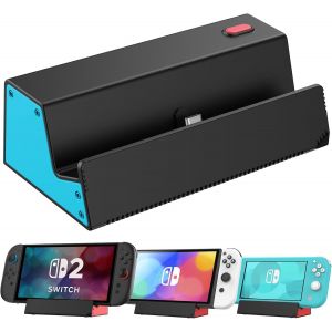 Station d'accueil pour Nintendo Switch 2/OLED/Lite, Station de Charge avec Port USB-C Standard pour Recharger Facilement la Console - Neuf