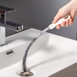 Brosse De Nettoyage Flexible Pour Évier De 45 Cm, Outil De Dragage Pour Canalisations De Narguilé, Outils De Prévention Et De Nettoyage Des Égouts - Neuf