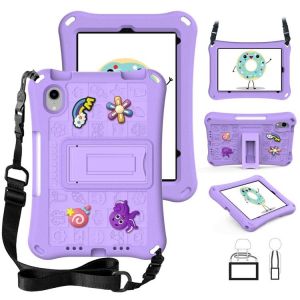 Coque Complet En Eva Pour Ipad Mini 6 / Mini 2024 Avec Sangle - Violet Clair - Neuf