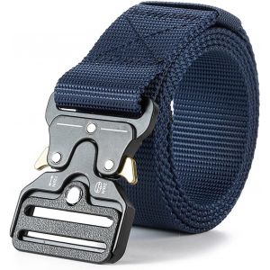 Men's Military Belt 1.5 Inch Nylon Work Belt,Military Tactical Belt With Quick Release Metal Buckle For Hiking Camping Outdoor Sports.[E1446] - Neuf