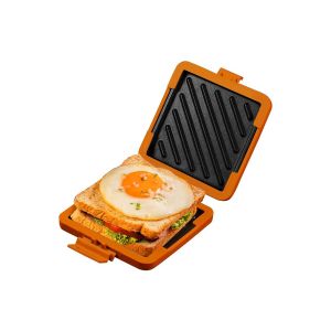 Appareil &Agrave; Croque-Monsieur Pour Micro-Ondes, Antiadh&eacute;sif, Compatible Lave-Vaisselle, Machine &Agrave; En-Cas Rapide Avec Sangles R&eacute;glables - Neuf