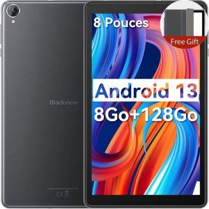 Blackview Tab 50 WiFi Tablette Tactile 8 pouces HD 8Go+128Go-SD 1To 5580mAh WiFi 6 Tablette PC Android 13 - Gris - Neuf
