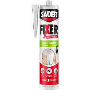 Sans Percer Tous Travaux Intérieur/Extérieur Transparent Mastic Colle Hybride,Collage Puissant,Tous Matériaux,Peut se Peindre,Cartouche 300g - Neuf