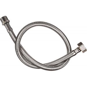 Industrial|Tuyau Flexible pour Robinet|Mâle/Femelle|M 1/2""-F 3/8""|40 cm de Longueur|Tuyau pour Robinet ou Douche en Acier Inoxydable|Flexo pour mitigeur cuisine,robinet lavabo - Neuf