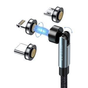 Eryi-Chargeur Magnétique Type C, Transfert De Données Charge Rapide 3a Câble Magnetique Aimanté, Nylon 9pin, Pour Samsung Galaxy S10/S9/S8, Huawei P20, Honor, Lg,Ordinateur (1m) - Neuf