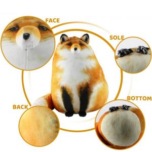 Oreiller en peluche renard, animaux en peluche mignons, peluches douces, chaton en peluche, oreiller en peluche, poup&eacute;e, gros jouets en peluche, cadeau pour filles, gar&ccedil;ons, petite amie - Neuf