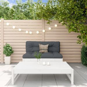 Prolenta Premium - Salon De Jardin 2 Pcs Blanc Bois De Pin Massif - Neuf
