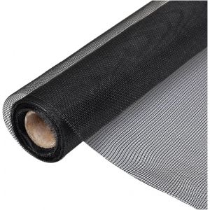 Kalanka-Moustiquaire Au Mètre, Moustiquaire Pour Porte Et Fenêtre, Tissu Moustiquaire En Fibre De Verre Gris, Blanche Ou Noire, Taille Au Choix (120 X 250 Cm, Noir) - Neuf