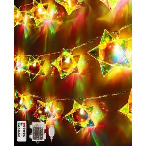 Kal-Guirlande Lumineuse À 20 Led Blanc Chaud - 3 M - Pour Chambre D'enfant - Avec Minuteur Et Télécommande - Étanche Par Usb - Fonctionne Avec Piles - 8 Modes - Veilleuse Pour Décoration - Neuf