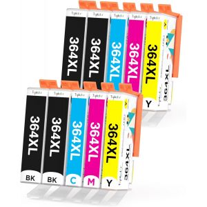 364 XL Pack de 10 Cartouches d'encre Compatible avec HP 364 364XL Cartouche pour Deskjet 3070A 3520 3522 3524 Officejet 4620 4622 Photosmart 5510 5520 5514 5515 5522 5524 6510 6520 7510 - Neuf