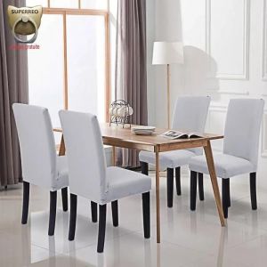 Housse de Chaise Blanc 6 pièces Stretch Couverture de Chaise Extensible Housse pour Chaise Haute de Salle à Manger l'hôtel - Neuf