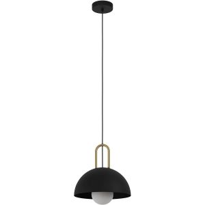 Suspension Luminaire Calmanera,Lustre Chambre En M&eacute;tal Noir Et Laiton Bross&eacute;,Plafonnier Salon Ou Salle &Agrave; Manger,Douille E27 - Neuf