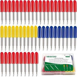 Mevronisshop-40pcs Lames &Agrave; D&eacute;couper De Remplacement Compatible Avec Cricut Explore Air 2/Air 3/Maker 3/Expression, Lames De Coupe 30/45/60&deg; Degr&eacute;s, Lames De Rechange Cricut Accessoires (40 Pcs) - Neuf