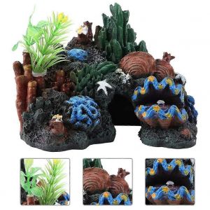 Décor de grotte de corail en résine artificielle colorée pour aquarium marin aquarium ornement montagne - Neuf