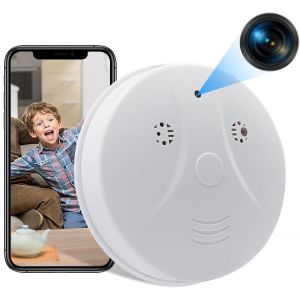 ChenQuanSarl-Caméra Cachée Wifi Espion, Mini Caméra Cachée Wifi Espion Détecteur De Fumée Hd 1080P Avec Vision Nocturne Et Détection De Mouvement - Neuf