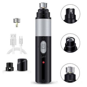 Lime À Ongles Électrique Pour Animaux De Compagnie Avec Embout Diamanté ¿ Silencieuse, Rechargeable, Multi-Tailles, 2 Vitesses Pour Un Toilettage Sûr Et Facile - Neuf