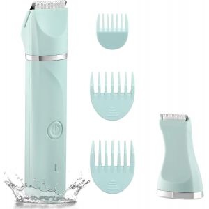 Rasoir &Eacute;lectrique Pour Femme, Zone Intime, Pour Femme, Rasoir Intime, Rechargeable, &Eacute;tanche Pour Peau Humide Et S&egrave;che, Vert - Neuf
