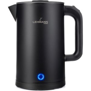 Bouilloire &Eacute;lectrique - 1,7 L - 2200W - Ebullition Rapide - Base &agrave; 360&deg; - Double Paroi - Int&eacute;rieur inox - Arr&ecirc;t Automatique et protection contre la surchauffe - sans BPA - Noire - Neuf