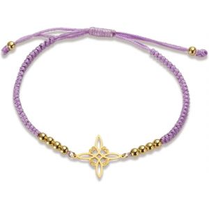 Eryi-Bracelet De N?uds De Sorcières Pour Femmes Hommes En Acier Inoxydable Magie Sorcellerie N?ud De Sorcière Avec Une Perle Tissage Coloré Ajustable Bijoux Wiccan - Neuf