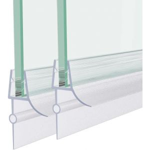 Lot de 2 joints de douche réglables 100 cm-Transparent-Pour porte en verre de 4 à 6 mm - Neuf