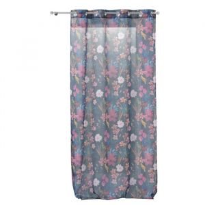 Panneau Rideau Voilage - Exotic Paradise - 140 X 240 Cm - 100% Polyester - ?Illets Ronds M&eacute;tal - Neuf