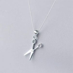 Kal-Collier En Argent S925, Collier De Ciseaux De Personnalité De La Mode Coréenne Féminine, Pendentif Littéraire À Chaîne Courte De La Claviculependentif Sans Chaîne, Argent 925 - Neuf