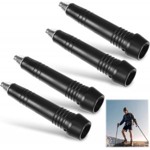 Letnerny-Lot De 4 Pointes De Rechange Pour Bâtons De Randonnée Alpenstock - Pointe En Carbone - Pointe De Rechange - Portable - En Acier Au Carbone - Neuf