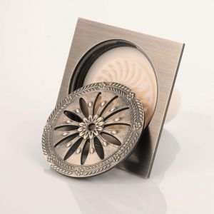 Siphon de douche carr&eacute; en laiton, grille de douche anti-odeurs pour salle de bain, grand calibre 10 x 10 cm, accessoires de salle de bain - Neuf