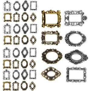 Lbgwp60-Lot De 40 Mini Cadres Photo Dorés Pour Nail Art Gothique - Accessoires De Bricolage Pour Étuis Mobiles Et Travaux Manuels - Neuf