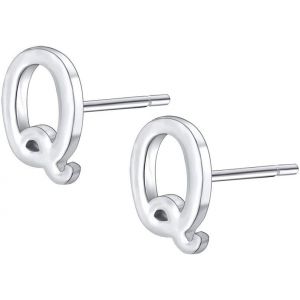 925 Sterling Boucle D'oreille Argent, Lettre Initiale Clou D'oreille Pour Femme Fille, Petite Lettre Alphabet A-Z Oreille Bijoux Enfants - Neuf
