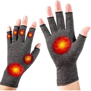 Gants Pour L'arthrite, Gants De Compression Pour L'arthrite - Soulagement De La Douleur Li&eacute;e &Agrave; La Polyarthrite Rhumato&iuml;de, &Agrave; L'arthrose Et Au Syndrome Du Canal Carpien - Gants Sans Doigts, Taille M - Neuf