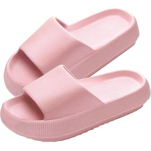 Kalanka-Claquettes Homme Femme, Tongs De Douche Confortables Et Douces Pantoufles Antidérapantes Sandales De Piscine Et Plage Claquette Sandales Rose Noir - Neuf