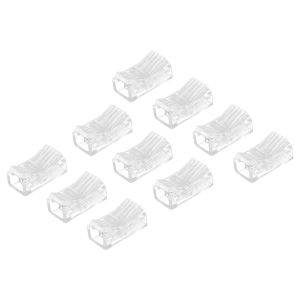 Eryi-Led Bande Connecteur 4 Broche, 8mm Led Connecteurs Pour Bandes Lumiere Rgb Non Câblé Clips Pour Bande Lumiere Sans Interruption Piste Éclairage Connecteur, Paquet De 15 - Neuf