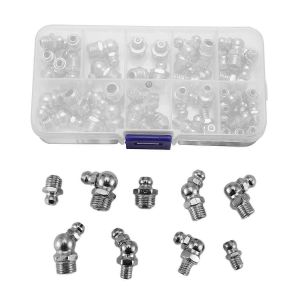Kit de raccords de graissage métrique 60 pièces,assortiment de graisse hydraulique Zerk - Neuf