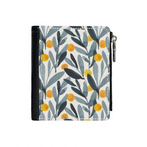 Portefeuille Moutarde indigo=21 Compact en Simili-Cuir Porte-Cartes Fermeture Éclair Homme Femme Ad - Neuf