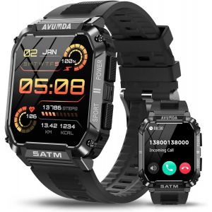 Montre Connect&eacute;e Homme Android Iphone, 1.98"" Montre Intelligente Homme Montre Sport Avec 120+ Modes Sportifs/Podometre/Calories Br&ucirc;l&eacute;es/Cardiofrequencemetre, &Eacute;tanche Ip68 Smart Watch T3 Utra - Neuf