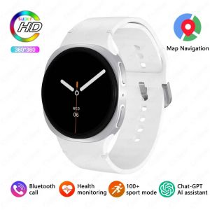 2025 Montre Gps Piste Montres Intelligentes Pour Hommes Femmes Sport Fr&eacute;quence Cardiaque Bluetooth Appel Nfc Ip68 &Eacute;tanche Boussole Smartwatch 8 Mini.White Silicone Tape. - Neuf