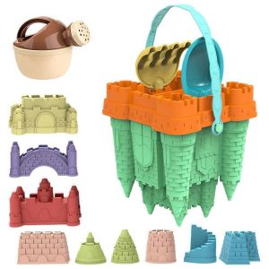 Ch&acirc;teau de plage, seau, jeu de sable, jouets, pelle &agrave; sable, enfants - Neuf