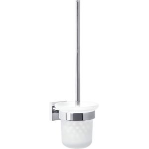 KAL-® Ekkro Ensemble Mural Brosse Wc, Finition Brillante Métal Chromé, Montage Sans Perçage, 390Mm X 116Mm X 147Mm - Neuf