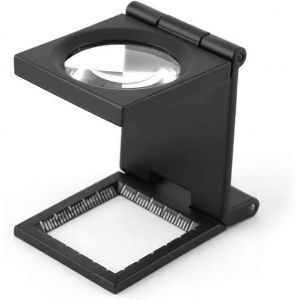 Nouveau,Adapté 10x 28mm Mini Trois Pliable 10x Loupe D'écran Loupe En Alliage De Zinc Avec Échelle Pour Optique Textile - Neuf