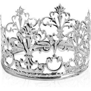 Décoration De Gâteau En Forme De Couronne Argentée De 10,1 Cm De Diamètre, Décoration De Gâteau D'anniversaire, Décoration De Gâteau De Mariage - Neuf