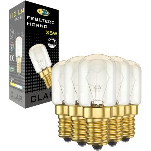 Ampoule Four 25w E14 300 Degr&eacute;,Ampoule Pour Four,Ampoule Frigo,Ampoule Lampe de Sel,Ampoule Four 25W 300 Degr&eacute; (Pack 5) - Neuf