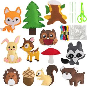 KALANKA-Kit Couture Enfant - kit d'artisanat d'animaux - TrèS Adapté Aux Jeux Interactifs Parent-Enfant, AdaptéS à Ceux Qui Aiment Coudre Et Collecter des DéCorations En Feutre - Neuf